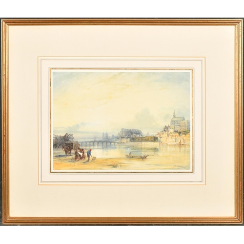 99 - William Callow (1812-1908) British. 'Blois From the Banks of The Loire', Watercolour, Signed, and in... 