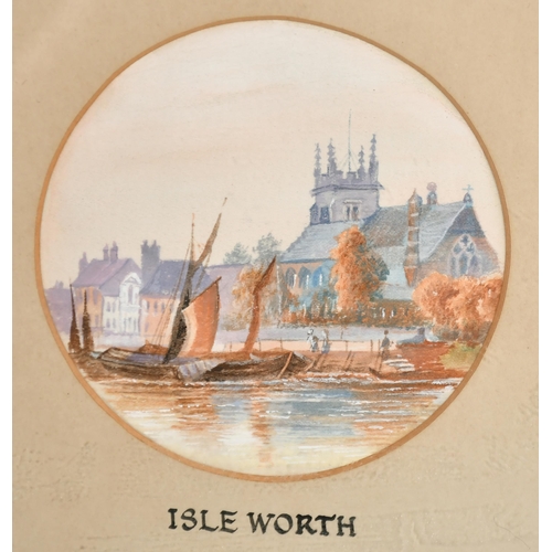 51 - Circle of William Fraser Garden (1856-1921) British. A Set of Six Circular River Landscapes, includi... 