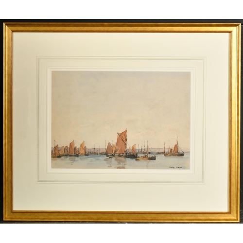 134 - Arthur Briscoe (1920-1997) British. A Shipping Scene, Watercolour, Signed and inscribed Monday, 9.5