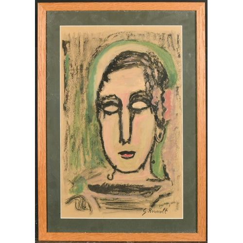 154 - Georges Rouault (1871-1958) French. Portrait of a Lady, Print, 19