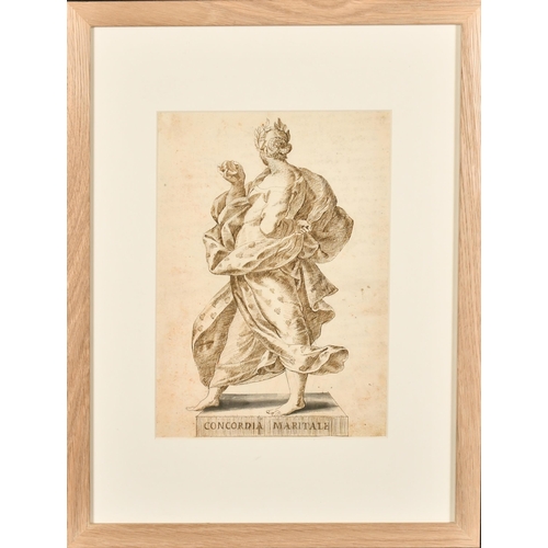 18 - 18th Century Italian School. A Set of Ten Drawings of Statues, Ink and wash, Inscribed, each 10.5