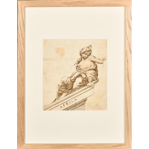 18 - 18th Century Italian School. A Set of Ten Drawings of Statues, Ink and wash, Inscribed, each 10.5