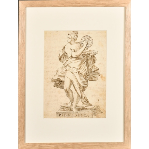 18 - 18th Century Italian School. A Set of Ten Drawings of Statues, Ink and wash, Inscribed, each 10.5