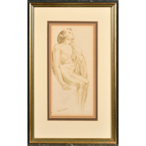 187 - Frank Dobson (1888-1963) British. Study of a Seated Nude, Crayon, Signed, 12