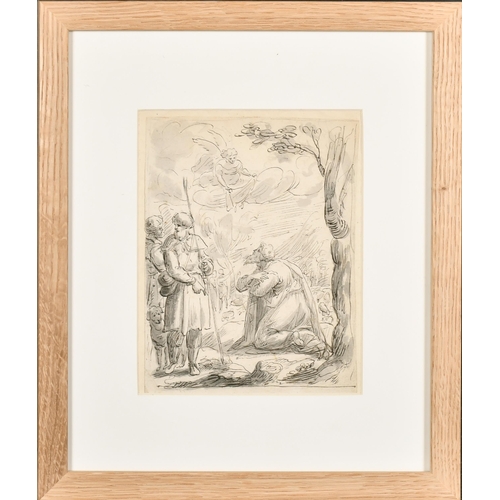 19 - Circle of Inigo Jones (1573-1652) British. 'The Adoration of the Shepherds', Ink and wash, 8.25