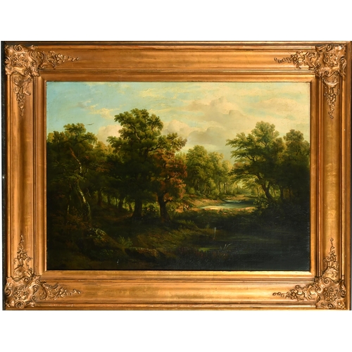 22 - De Water (Early 19th Century) European. Figures in a River Landscape, Oil on canvas, Indistinctly Si... 