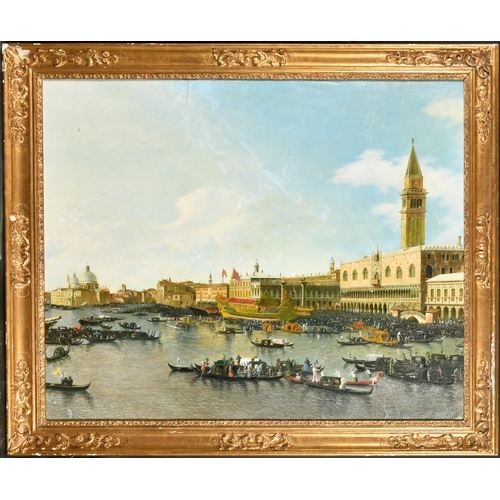 25 - Manner of Giovanni Antonio Canal 'Canaletto' (20th Century). A Scene on The Grand Canal, Oil on canv... 