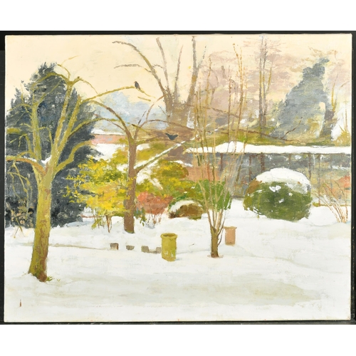 280 - Margaret Green (1925-2003) British. A Winter Scene in Stowmarket, Oil on canvas, Unframed 20