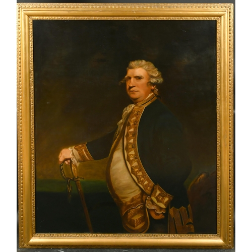 34 - After Joshua Reynolds (1723-1792) British. Portrait of Admiral Augustus Keppel, Oil on canvas, 50