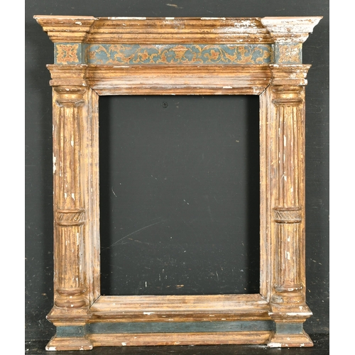 453 - 19th Century Italian School. A Gilt and Painted Tabernacle Frame, rebate 11