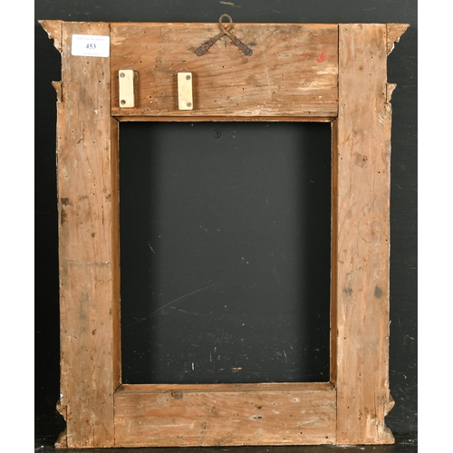 453 - 19th Century Italian School. A Gilt and Painted Tabernacle Frame, rebate 11