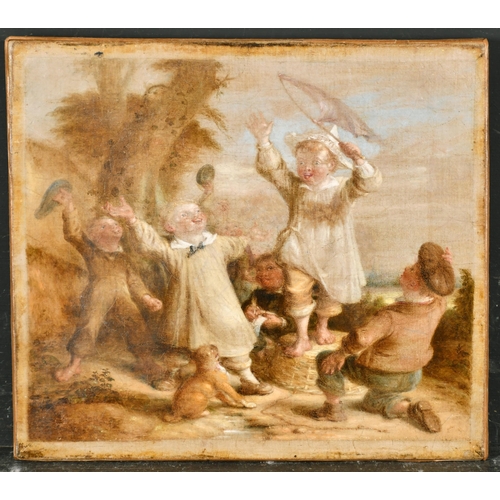 74 - 19th Century English School. Children at Play, Oil on Canvas, Unframed 10.25