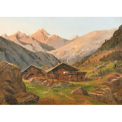 84 - Jacob Gauermann (1773-1843) Austrian. A Chalet in an Alpine Landscape, Oil on Canvas, Signed and Dat... 