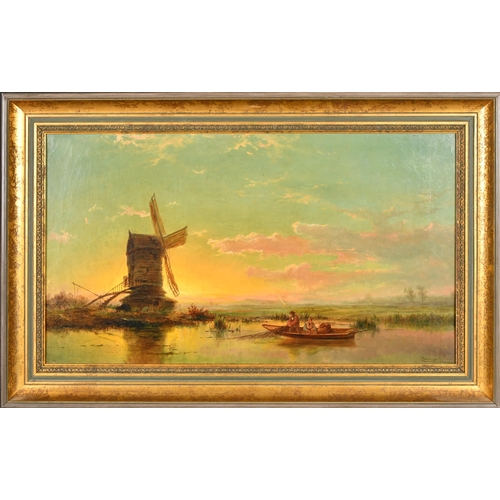 112 - Warner Gyselman (1827-1862) Dutch. A Windmill in a River Landscape, Oil on canvas, Signed, 14