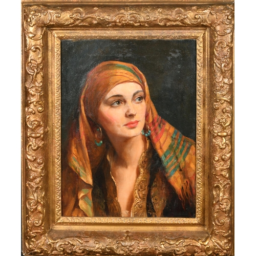 123 - Albert Henry Collings (1868-1947) British. An Oriental Beauty, Oil on canvas, 18