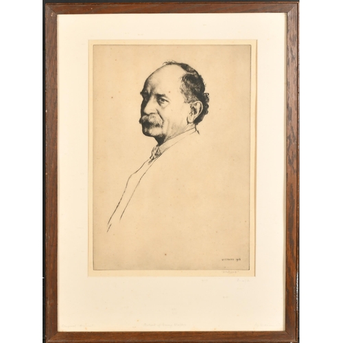 182 - William Strang (1859-1921) British. Portrait of Sir Emery Walker (Engraver, 1851-1933), Drypoint, Si... 