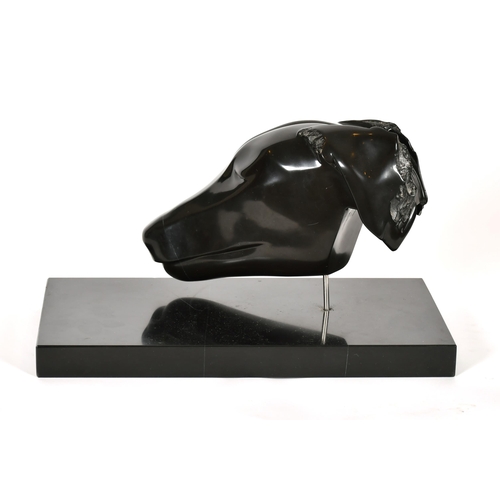 240 - 20th Century English School. A Dog's Head, Slate (joined), 5.5