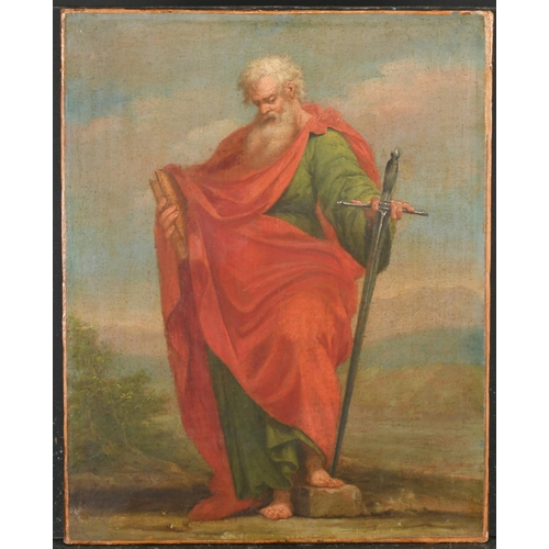 39 - Circle of Giovanni Battista Tiepolo (1696-1770) Italian. 'St Paul The Apostle', Oil on canvas, Unfra... 