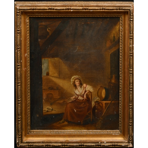 42 - 19th Century English School. The Kitchen Maid, Oil on canvas, 15.75