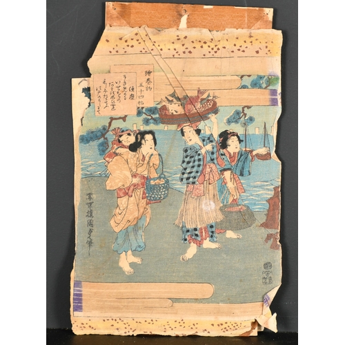 75 - 19th Century Japanese School. Figure in a Kimono, Print on textile, bears a motif, Unframed 8