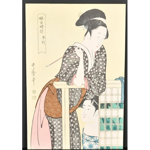 75 - 19th Century Japanese School. Figure in a Kimono, Print on textile, bears a motif, Unframed 8