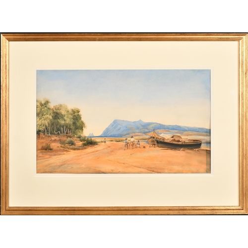 84 - 19th Century French School. A View of Brazil, possibly Fernando de Noronha, Watercolour, Indistinctl... 