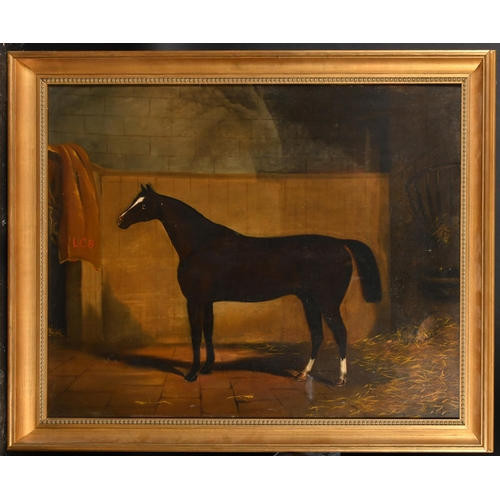 108 - 19th Century English School. A Horse in a Stable, Oil on canvas, 24.75