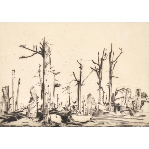 128 - William Rothenstein (1872-1945) British. A Set of Six Drypoints of 'Landscapes of the War' (1918-22)... 