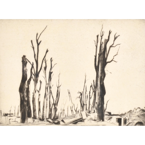 128 - William Rothenstein (1872-1945) British. A Set of Six Drypoints of 'Landscapes of the War' (1918-22)... 