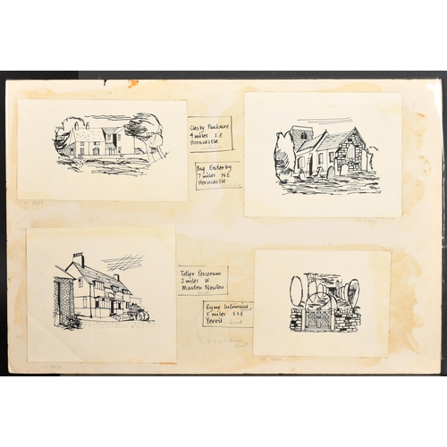 192 - David Collins (20th Century) British. A Collection of Drawing for Shell-Mex and BP Ltd, circa 1953, ... 