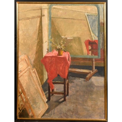 255 - Allan Gwynne Jones (1892-1982) British. A Studio Interior, Oil on board, Inscribed and dated 1969 ve... 