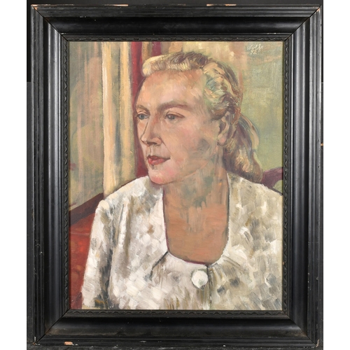 260 - Edward Wolfe (1897-1982) British. Bust Portrait of a Lady, Signed and dated '72, 20