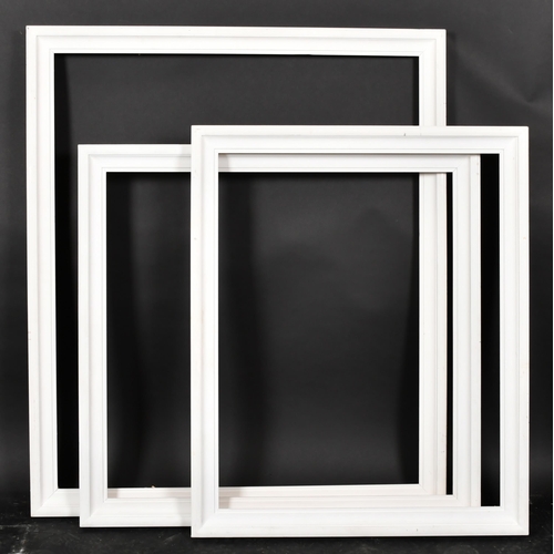 315 - 20th Century English School. A White Painted Frame, rebate 38