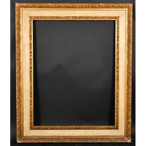 323 - 19th Century English School. A Gilt Composition Watts Style Frame, with the plate painted, rebate 36... 