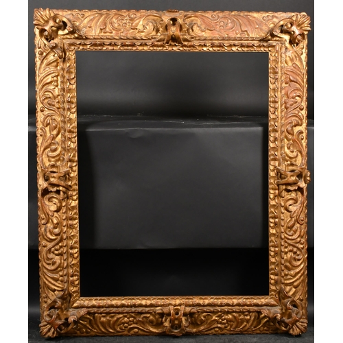 327 - 18th Century Italian School. A Fine Elaborate Carved Giltwood Frame, rebate 35.5