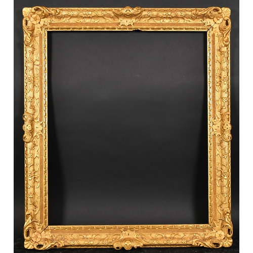 344 - 18th Century English School. A Carved Giltwood Frame, with swept and pierced centres and corners, re... 