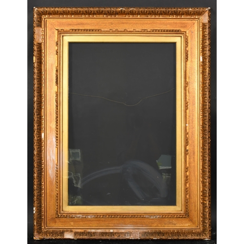 357 - 19th Century English School. A Painted Watts Style Composition Frame, with inset glass, rebate 30