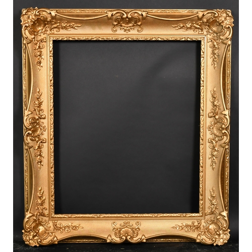 371 - 19th Century English School. A Painted Composition Frame, with swept centres and corners, rebate 26