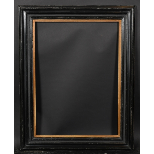 377 - Late 19th Century English School. A Black Frame, with a gilt slip, rebate 25.5