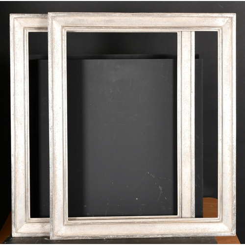 404 - 20th Century English School. A Pair of Silver Composition Frames, rebate 20.5