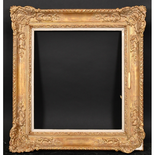 409 - 20th Century English School. A Gilt Composition Frame, with swept corners and a white fabric slip, r... 