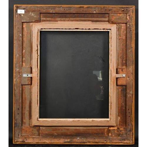 411 - 19th Century English School. A Gilt Composition Frame, with swept corners and inset glass, rebate 20... 