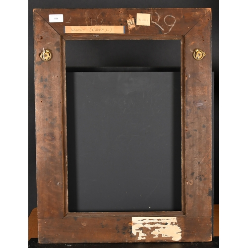 416 - 19th Century English School. A Black and Gilt Altar Frame, rebate 19.5