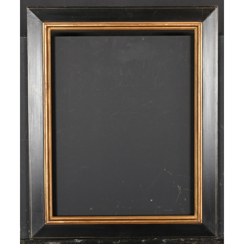 431 - 20th Century English School. A Black Painted Frame, with a gilt inner edge, rebate 17.75