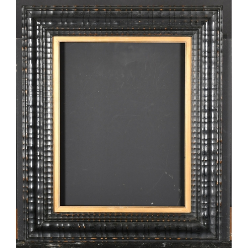 439 - 19th Century Dutch School. A Black Rippled Frame, with a gilt slip, rebate 15.5