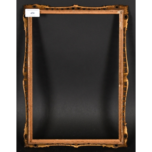 450 - 20th Century English School. A Carved Giltwood Frame, with swept and pierced centres and corners, re... 