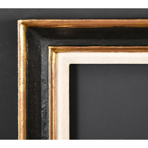 468 - 20th Century English School. A Gilt and Black Painted Frame, with a white slip, rebate 8