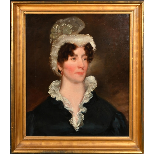 74 - 19th Century English School. A Bust Portrait of a Lady, Oil on canvas, 24