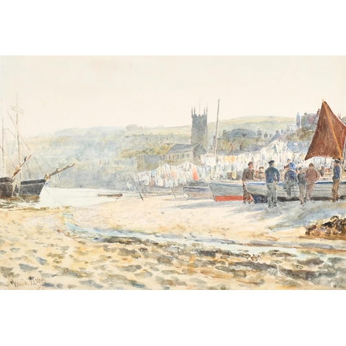 83 - Thomas Marie Madawaska Hemy (1852-1937) British. 'St Ives, Cornwall', Watercolour, Signed and dated ... 