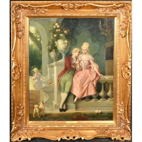 93 - Charles Grainer (19th Century) French. A Proposal, Oil on canvas, Signed, 21